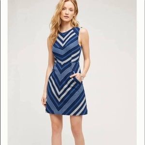 Anthropologie Maeve Antonia chevron dress